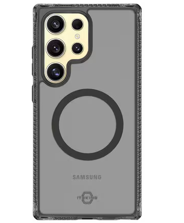 //// ITSKINS | Hybrid_R Vapor Case Compatible w/MagSafe for Samsung Galaxy S25 Ultra - Smoke | 120-9160