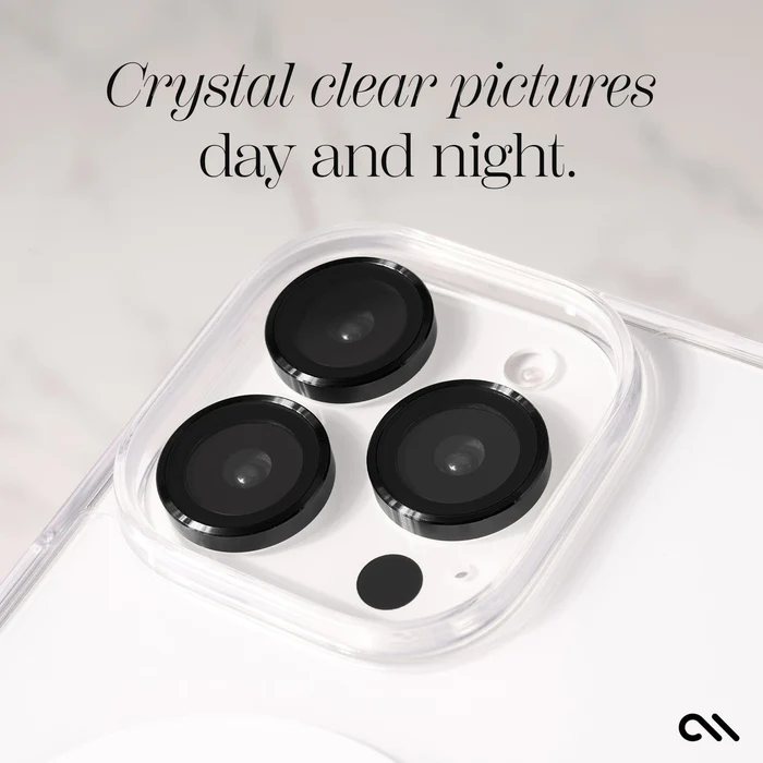 Case-Mate | Aluminum Ring Glass Lens Protector iPhone 16 Pro Max / 16 Pro - Black | 15-13312