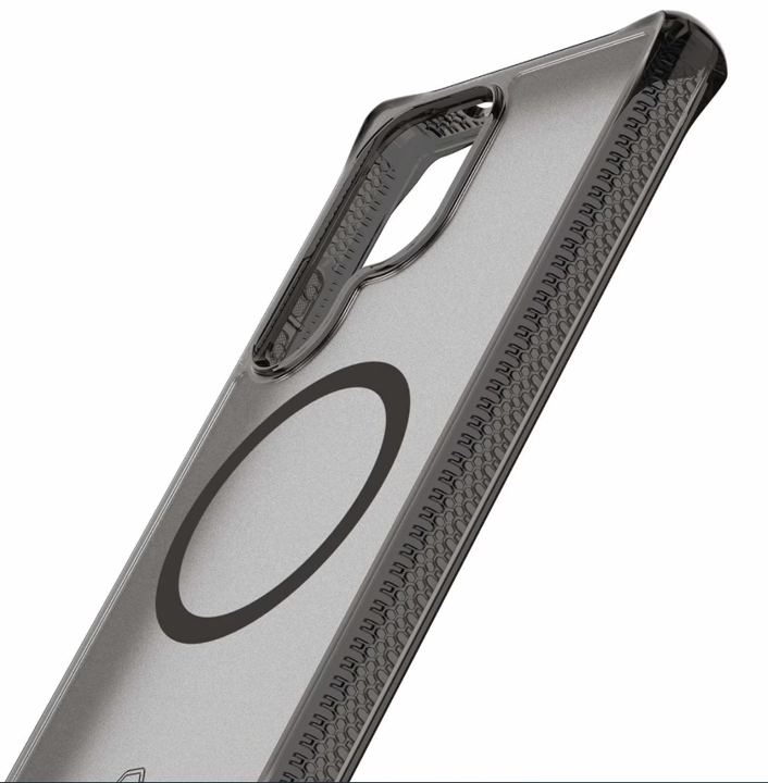 //// ITSKINS | Hybrid_R Vapor Case Compatible w/MagSafe for Samsung Galaxy S25 Ultra - Smoke | 120-9160