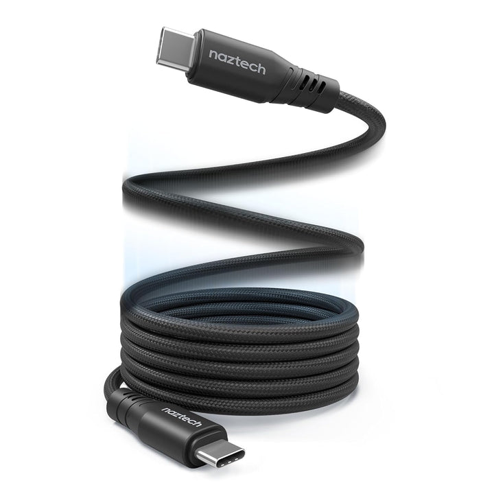 /// Naztech | ReCoil USB-C to USB-C Magnetic Braided Cable 6FT  - 100W Black | 15-13933