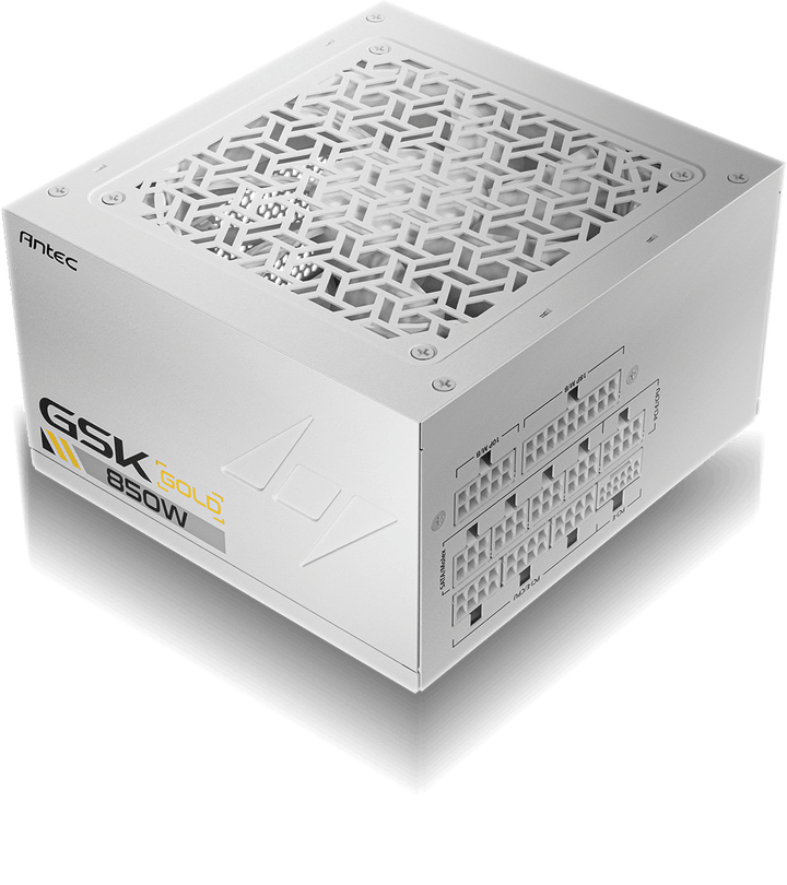 Antec | Full Modular 80 Plus Gold Power Supply GSK ATX3.1 850W - White | GSK850 WHITE US