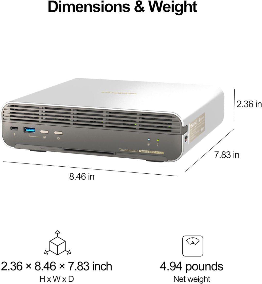 QNAP | All-Flash NASbook with Intel Core I5-1340PE Thunderbolt 4 NASbook | TBS-H574TX-I5-16G-US