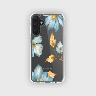 Caseco | Design Clear Case with MagSafe Samsung A16 - Blue Wildflower | ED24D4-00BW