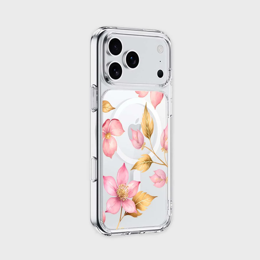 Caseco | Pink Wildflower iPhone 17 Pro Case - Floral | ED24E7-PK