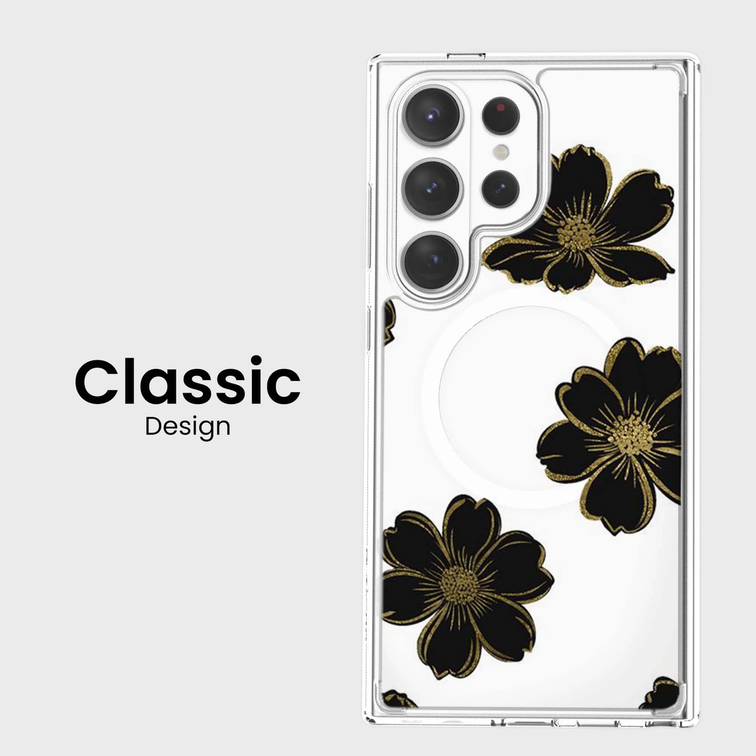 Caseco | Case for Samsung S26 Ultra -  Black Flower | ED24F4-BF