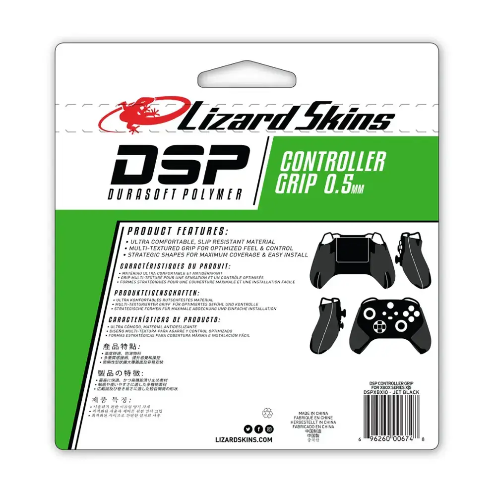 Lizard Skins | DSP Controller Grip for Xbox Series X/S - Jet Black | N-ACCXSX-0133
