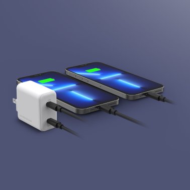Hypergear | Dual Port USB-C PD Wall USB-C PD/PPS Wall Charger Hub 40W 20W - White LP  | 15689