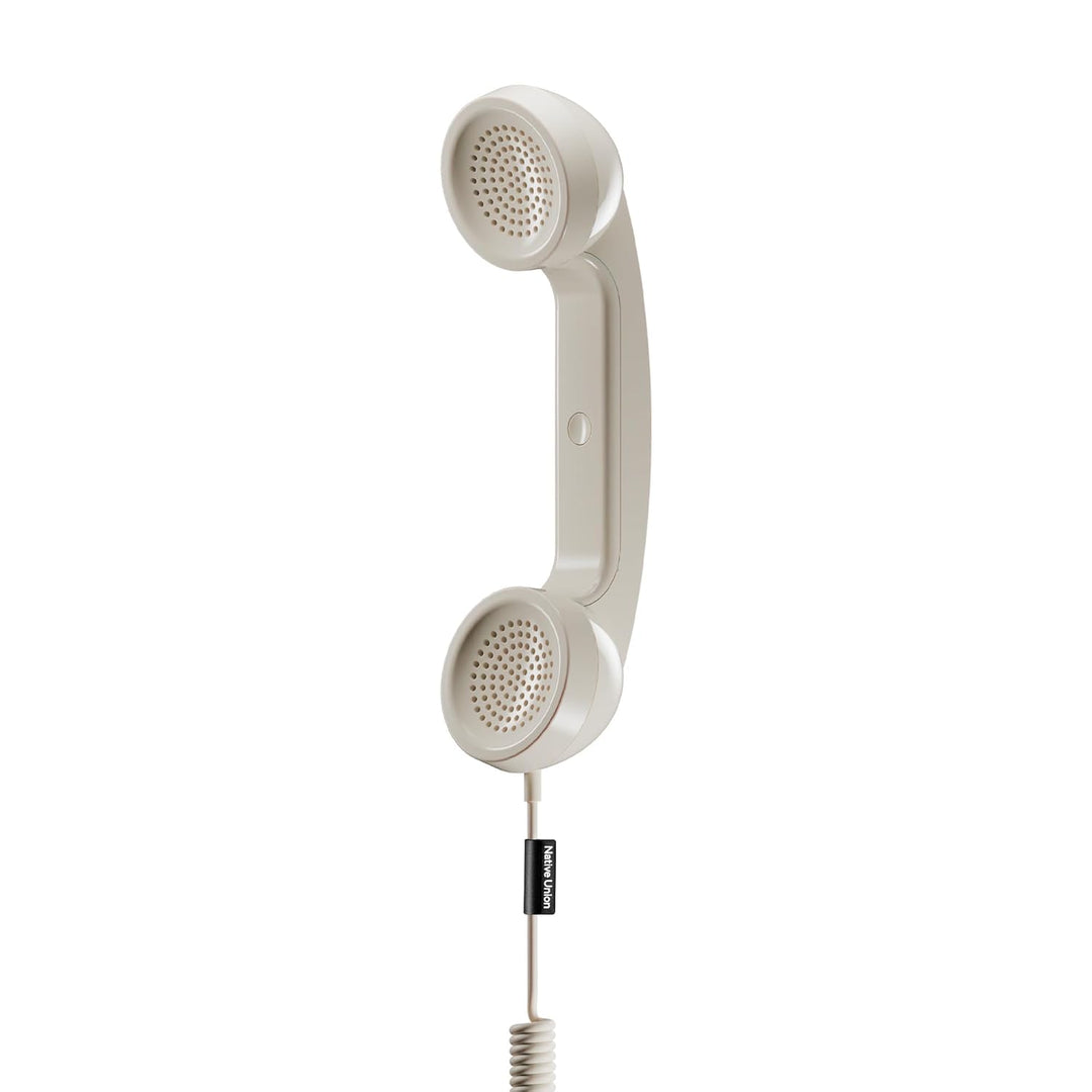 Native Union | POP Phone Retro Telephone Handset with Mic & Speaker, USB-C for iPhone, iPad, Laptop, Tablet Sand | POP-P-SAN
