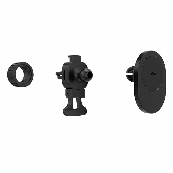 Blu Element | Qi2 Wireless Charging Car Vent Mount 15W MagSafe Compatible with 30W Cube - Black | BEWCQi2CAR