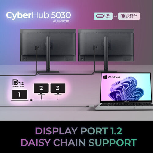 Adesso | USB-C Male to DisplayPort Female Adapter 5.9" - Grey | AUH-5030