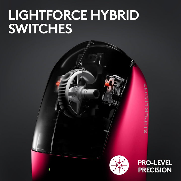 Logitech G PRO X Superlight 2 44000 DPI 8K Polling Wireless HERO 2 Sensor 60g Pro-Grade Mouse - Magenta |