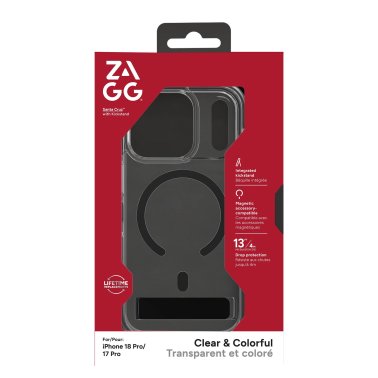 ZAGG | Graphene Santa Cruz Snap iPhone 18 Pro/17 Pro Kickstand Case - Black | 702322305