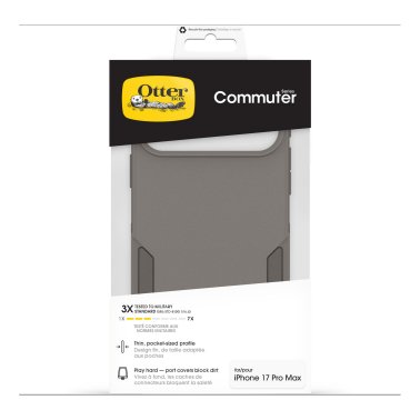 OtterBox | Commuter w/MagSafe iPhone 17 Pro Max + Camera Control Case - Grey Comfort | 77-98352