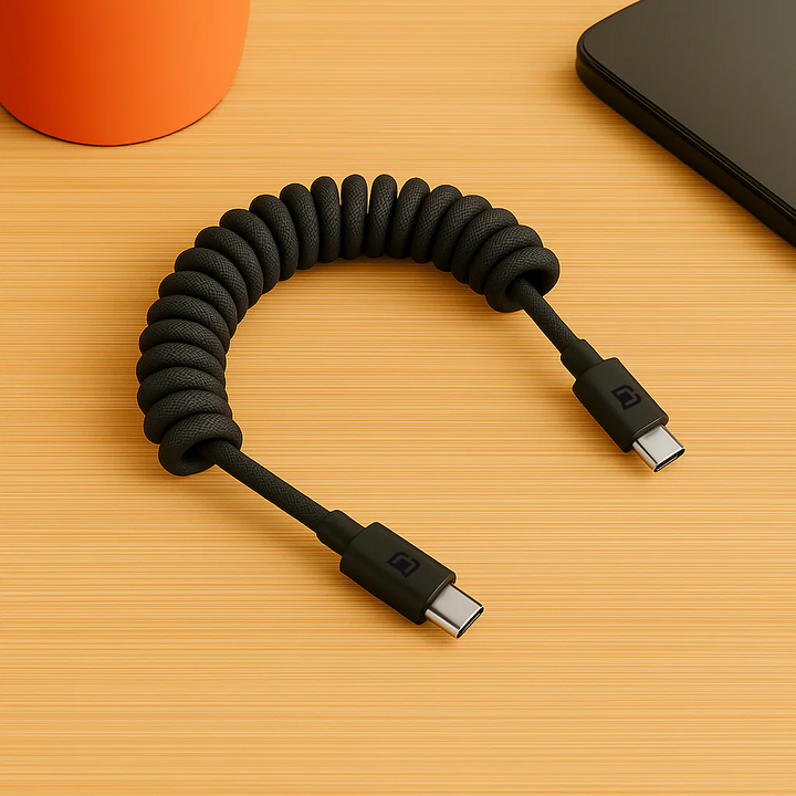 Caseco | Road Ready Coil Cord (USB-C to USB-C) - Black | C0520-20