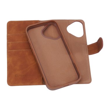 SPECTRUM | Folio Slim Detachable 2-1 Wallet iPhone 17 Case - Brown | 2005FOLIO