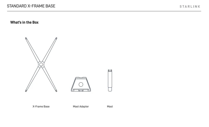 Starlink | Standard Gen 3 (V4) X-Frame Base