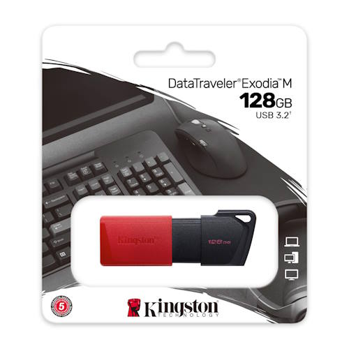 Kingston | DataTraveler Exodia 128GB M DTXM/128GB USB 3.2 Flash Drive | DTXM/128GB