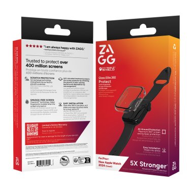 ZAGG | InvisibleShield Glass Elite 360 Screen Protector Apple Watch 42mm 2024 Small Series 10 | 15-13721