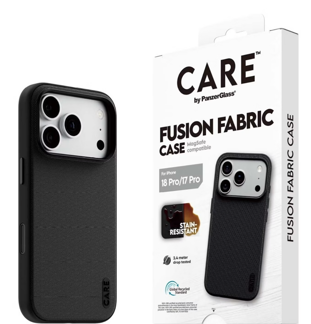PanzerGlass | CARE Fusion Fabric case MagSafe iPhone 18 Pro/17 Pro - Black | PG-CR23769
