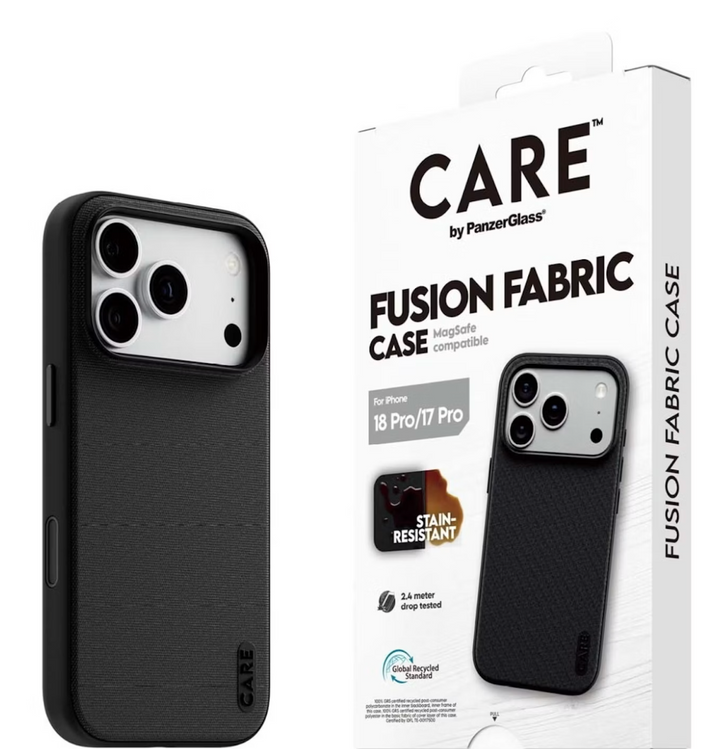 PanzerGlass | CARE Fusion Fabric case MagSafe iPhone 18 Pro/17 Pro - Black | PG-CR23769