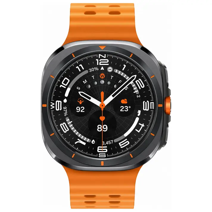 Samsung | Galaxy Watch Ultra (GPS / LTE) 47mm Smartwatch with Heart Rate Monitor - Titanium Grey/Orange | SM-L705FDAAXAC