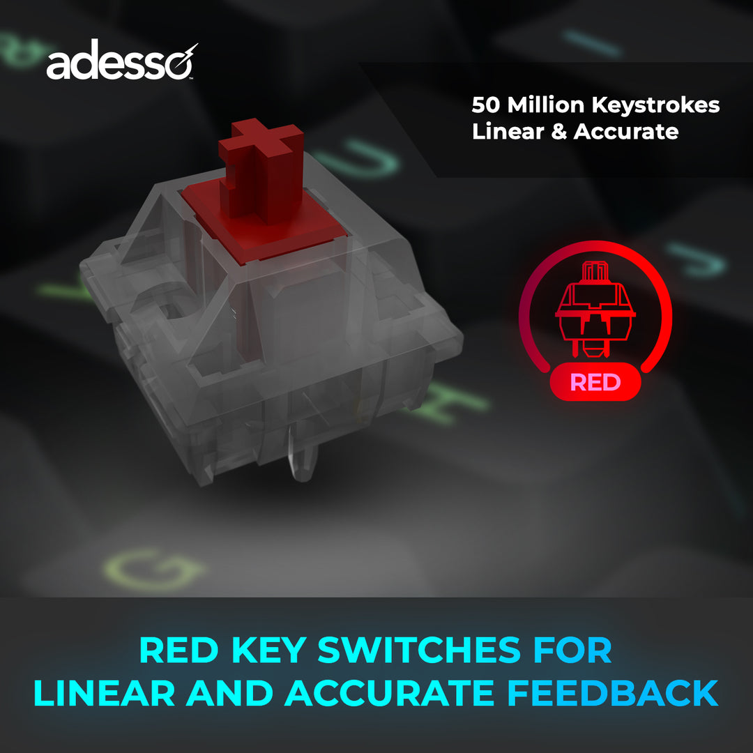 Adesso |  Illuminated Mechanical VIA Keyboard With CoPilot Ai Hotkey Wired/Wireless/Bluetooth Multi-OS |  EASYTOUCH 1300