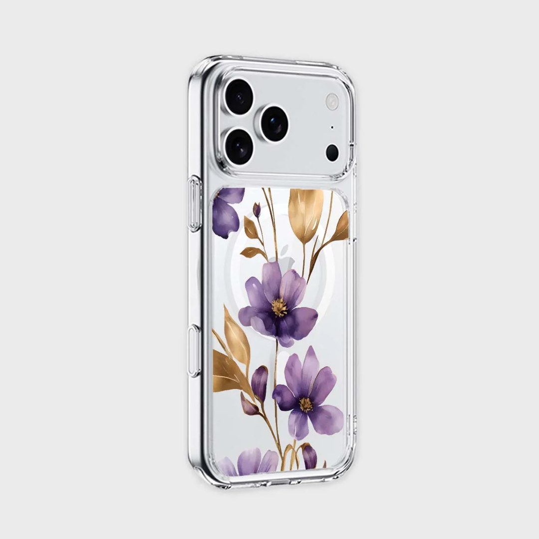Caseco | Purple Wildflower iPhone 17 Pro Case | ED24E7-PW