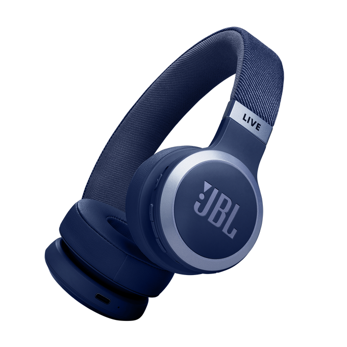 JBL | Live 670NC Wireless On-Ear True Adaptive Headphones - Blue | JBLLIVE670NCBLUAM