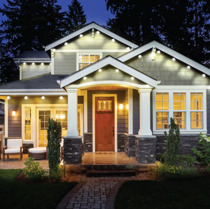 Monster | Smart Permanent Outdoor Lights, 50ft, 36 LED RGBIC+ Multiwhite, All-Weather App & Voice Control Sound-Reactive Customizable Lighting with Scheduling & Timer | MOW7-1015-CAN