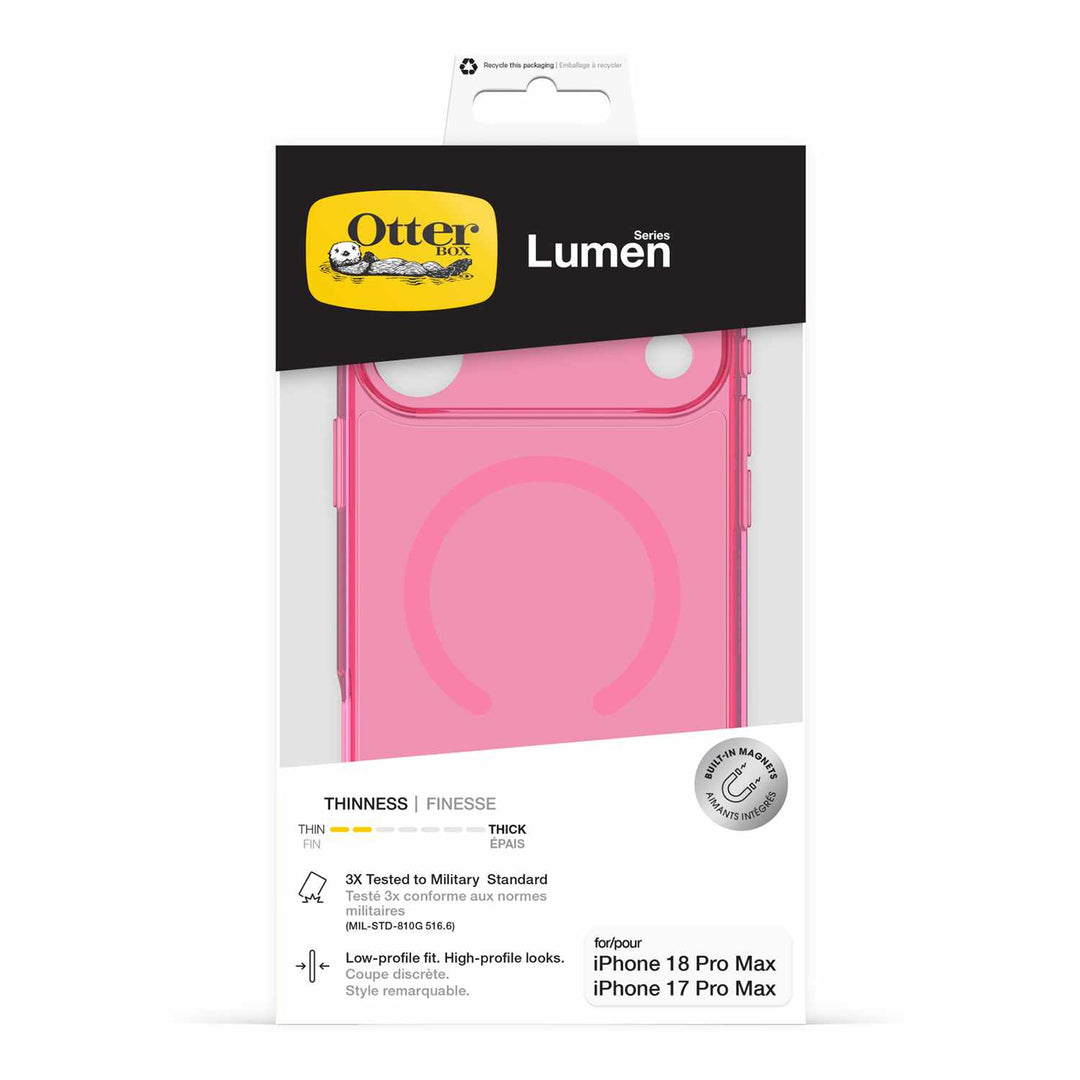 Otterbox | Lumen MagSafe Case iPhone 18 Pro Max/17 Pro Max - Heartspur Pink | 77-001157