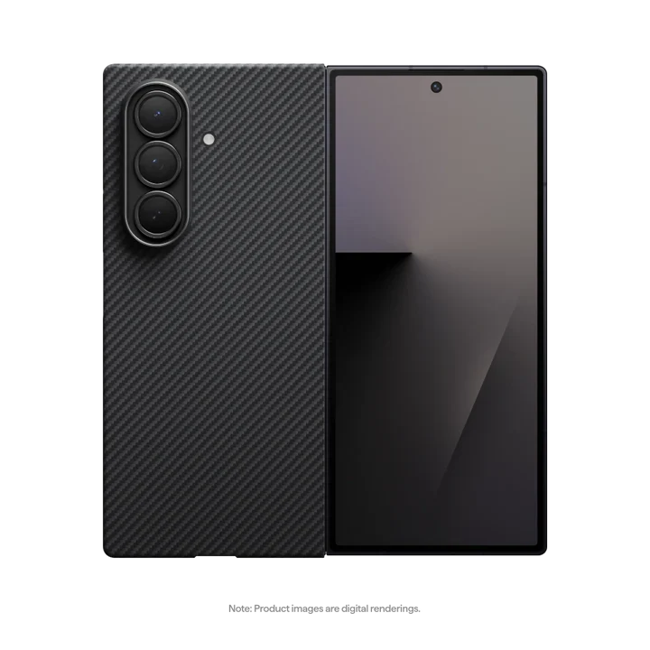 Pitaka | Ultra-Slim Case For Galaxy Z Fold7 - Black/Grey | FBFOLD7