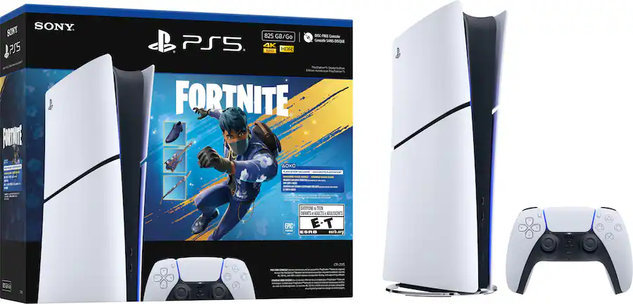 Sony | PlayStation 5 Slim Digital Edition 825GB Console Fortnite Flowering Chaos Bundle | 711719022046