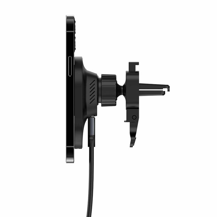 Blu Element | Qi2 Wireless Charging Car Vent Mount 15W MagSafe Compatible with 30W Cube - Black | BEWCQi2CAR