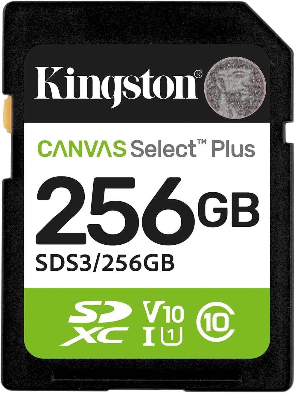 Kingston | Canvas Select Plus 256GB 150MB/S C10 SD Card | SDS3/256GB