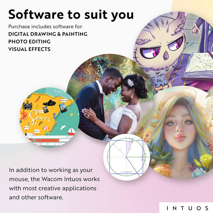 WACOM | Intuos Small Bluetooth Graphics Drawing Tablet, Portable for Teachers, Students and Creators, 4 Customizable ExpressKeys, Compatible with Chromebook Mac OS Android and Windows - Pistachio | CTL4100WLAE0