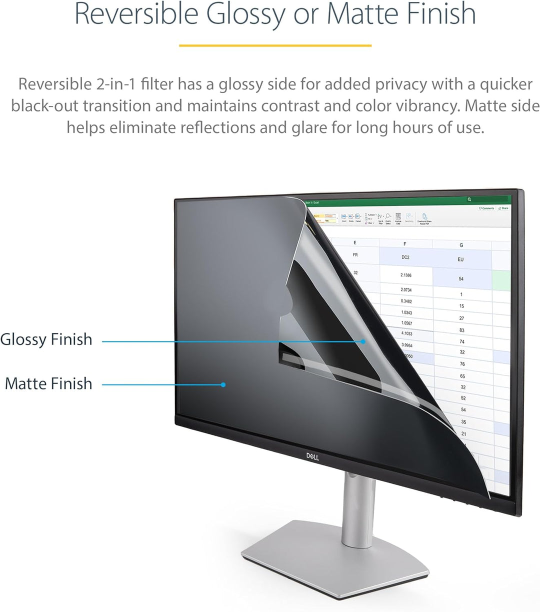 StarTech | Monitor Privacy Screen for 34" Ultrawide Display 21:9 Widescreen Computer Screen Security Filter | PRIVSCNMON34W