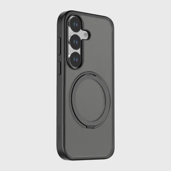 Caseco | Hybrid Case With Built-in MagSafe Ring Holder Samsung Galaxy S25 - Black | C27D6-01