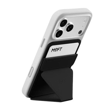 MOFT | Trackable Magnetic MagSafe Wallet Stand - Jet Black | MS007MF-1-ME-JTBK