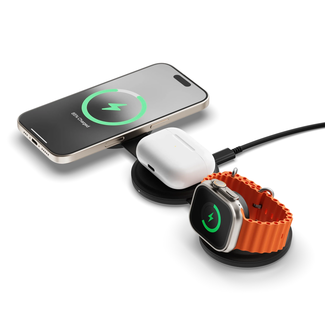 Satechi | OntheGo 3-in-1 Wireless Charger - Black | ST-QTG31K