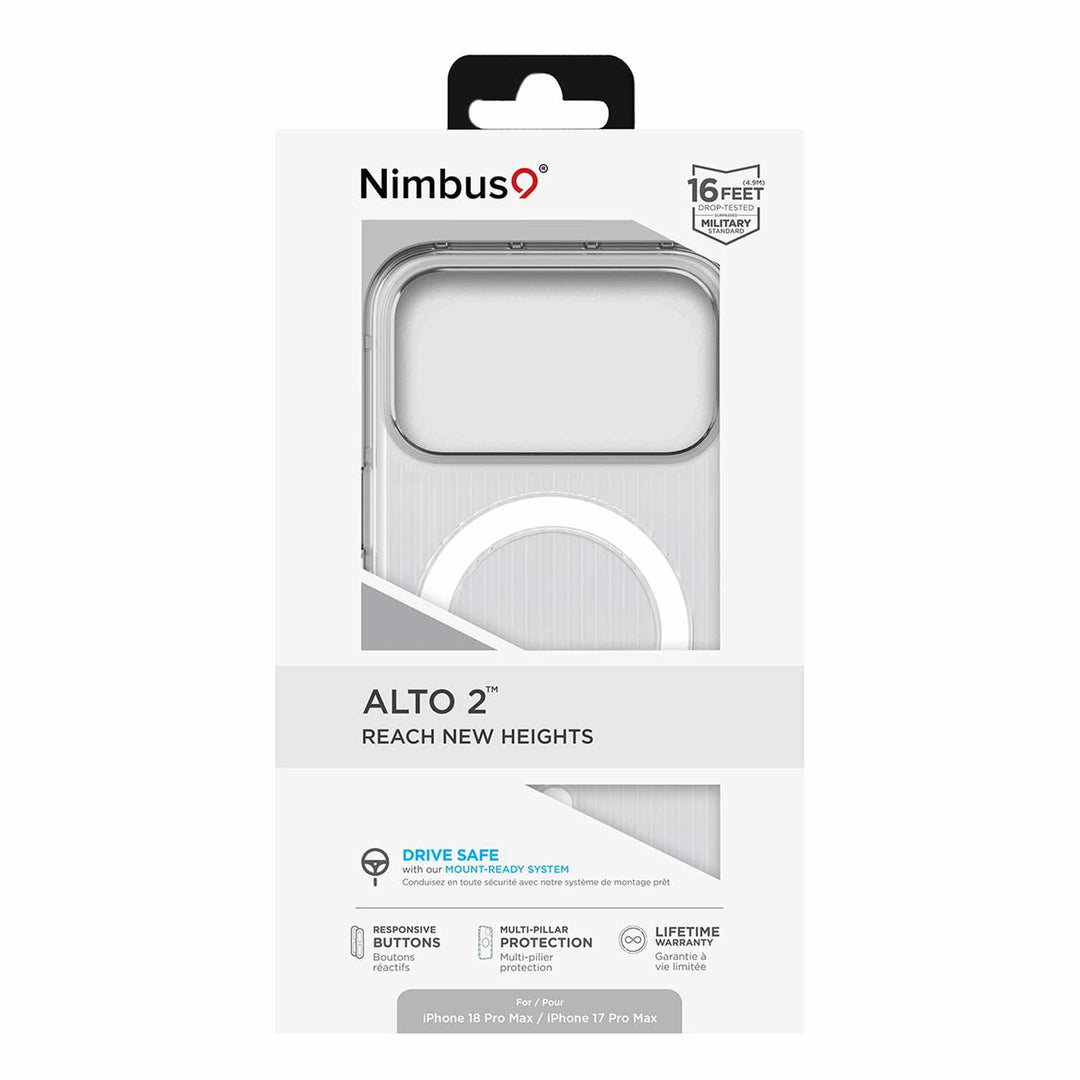 Nimbus9 | Alto 2 MagSafe Case iPhone 18 Pro Max /17 Pro Max - Clear | N9ALIPH18PMXCL
