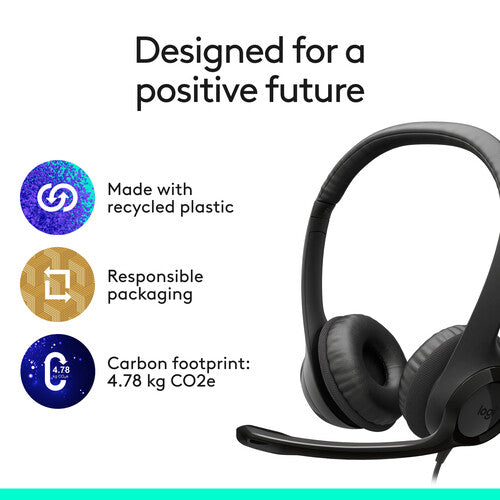 Logitech | H390  Wired USB-C Headset - Black | 981-001575