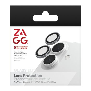 ZAGG | InvisibleShield Glass iPhone 17 Elite Camera Rings Lens Protector - Silver | 200119618