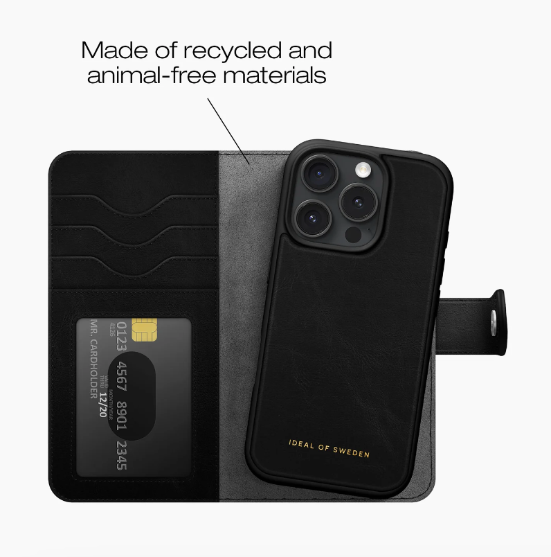 Ideal of Sweden | Magnet+ Wallet MagSafe Case iPhone 16 - Black | 120-8927