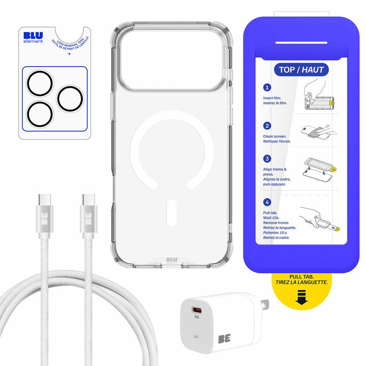Blu Element | Total Protection MagSafe iPhone 18 Pro Bundle 3 Pack - Clear | BETPMB185P