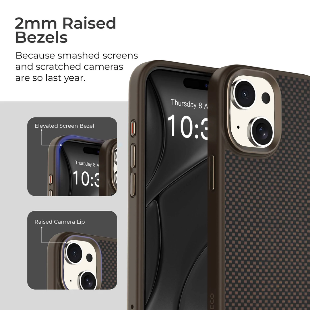Caseco | Aramid Fiber Weave Pattern iPhone 16e/15/14/13 - Brown | C28B1-55