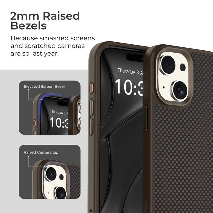 Caseco | Aramid Fiber Weave Pattern iPhone 16e/15/14/13 - Brown | C28B1-55