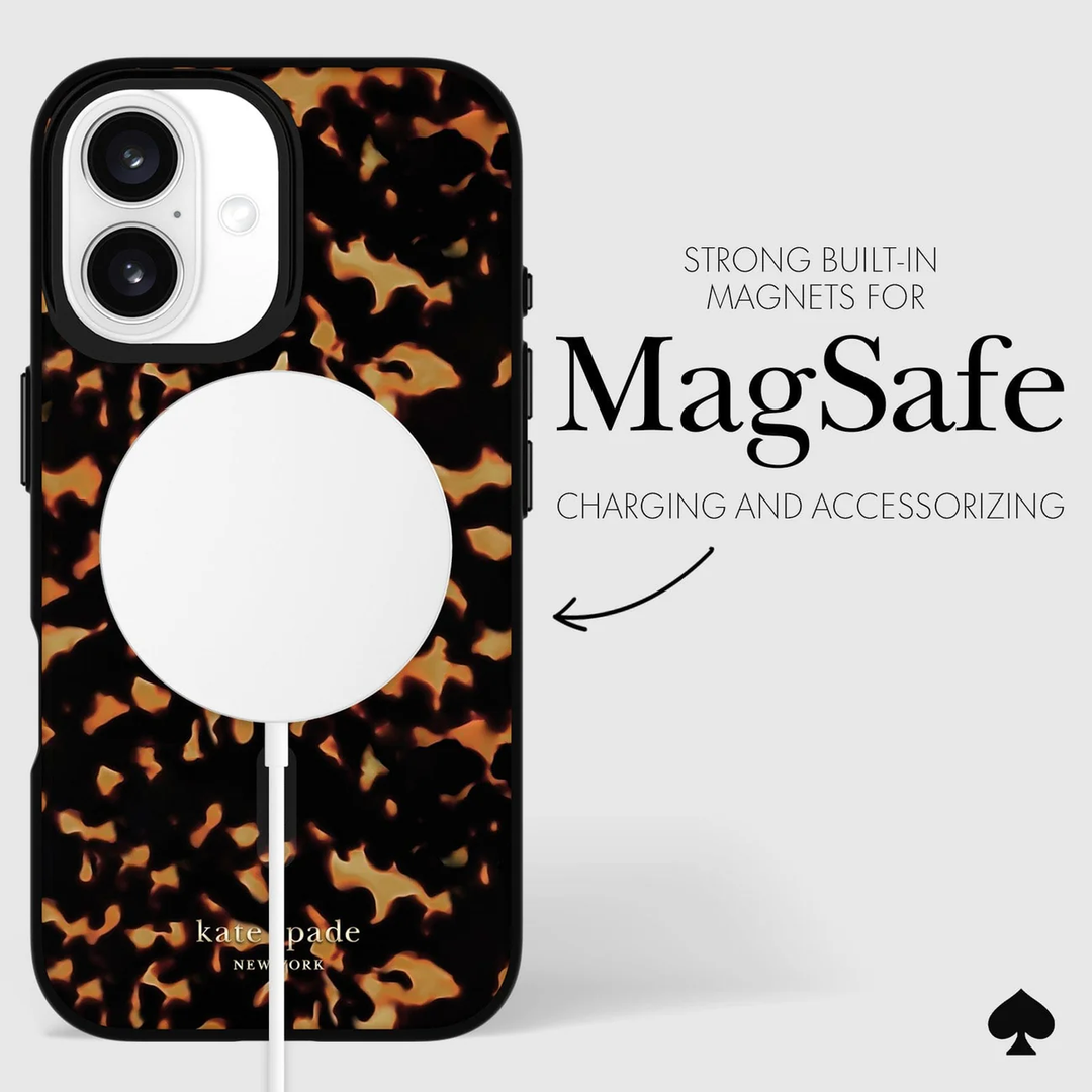 Kate Spade | Protective Prints MagSafe Case iPhone 16 - Tortoise | 15-13246