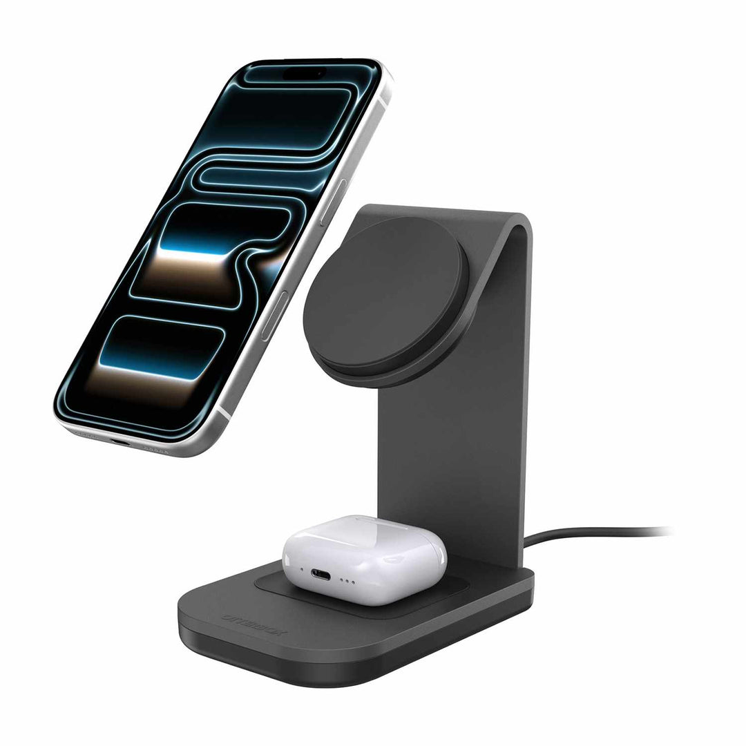 OtterBox | Qi2 2-in-1 Wireless Charging Stand 25W - Black | 77-000783