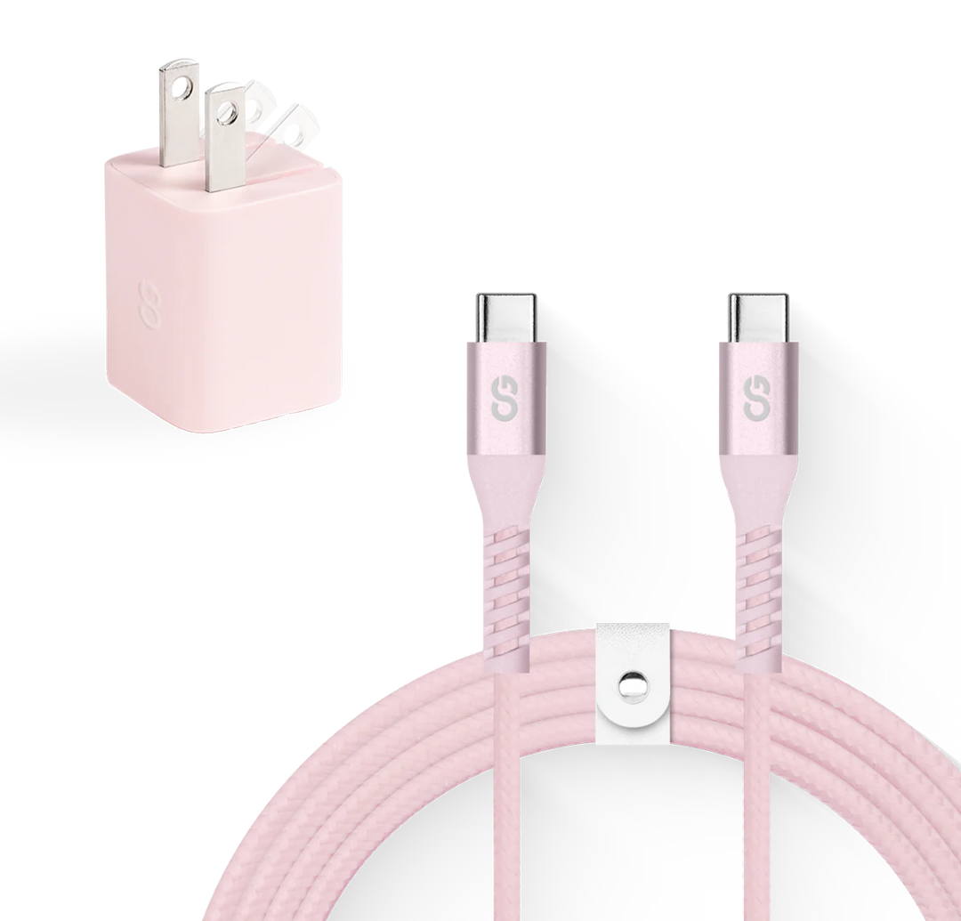 LOGiiX | Vibrance Charging Kit USB-C to USB-C 1.5m / 5FT - Blush | LGX-13971
