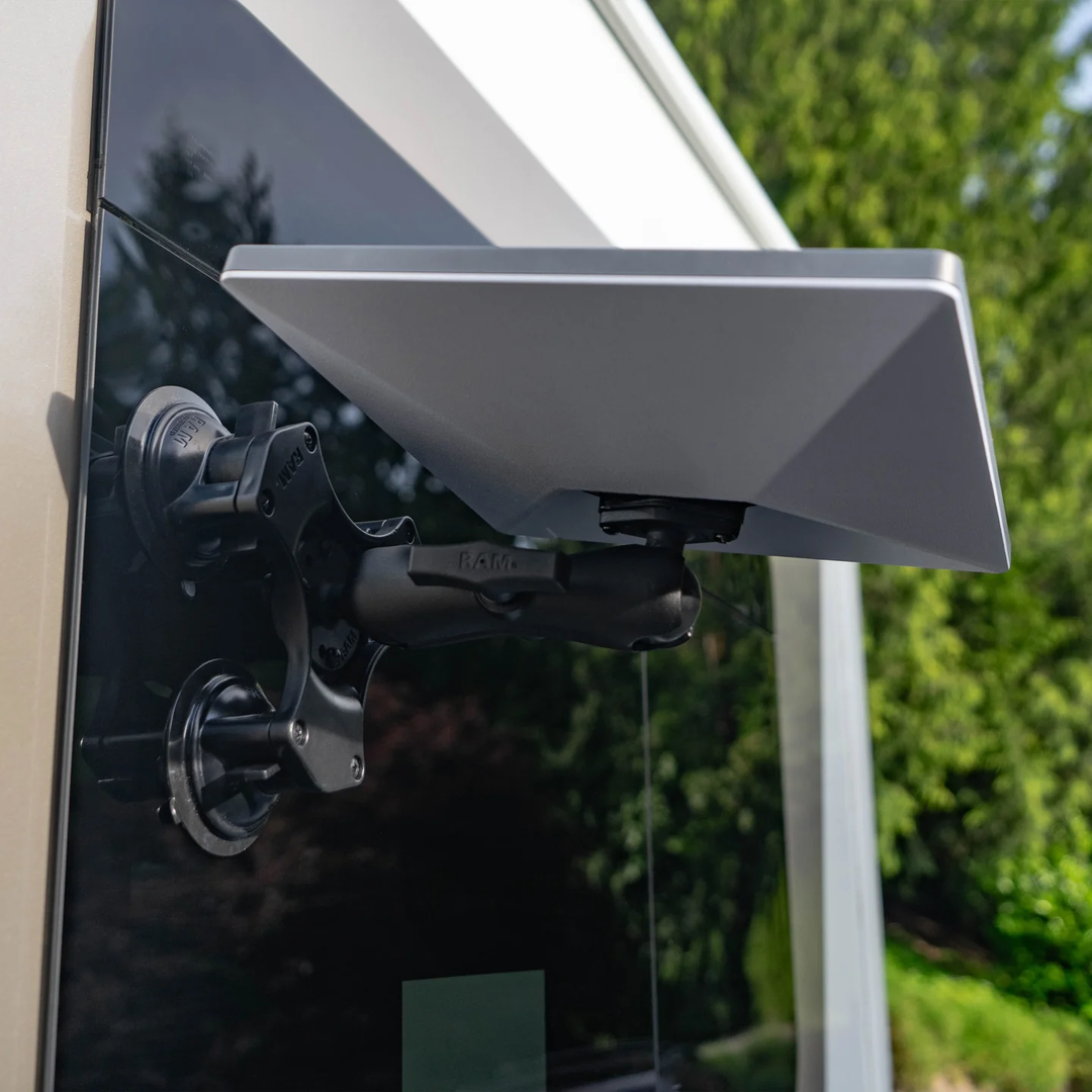 RAM | Twist-Lock Triple Suction Heavy Duty Mount for Starlink Mini - C-Size - Medium Arm | RAP-365-138-STA1U